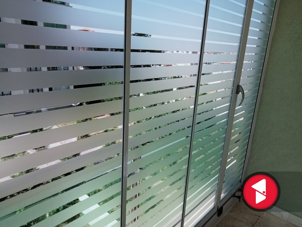 Balkon şeritli cam buzlama, görüntü engelleme