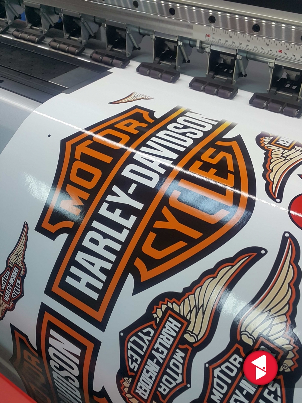 Harley Davidson logo etiket baskı