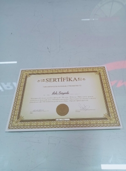 Hijyen sertifikası basımı