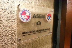 ASEM Satranç Federasyonu pleksigals ofis kapı tabelası